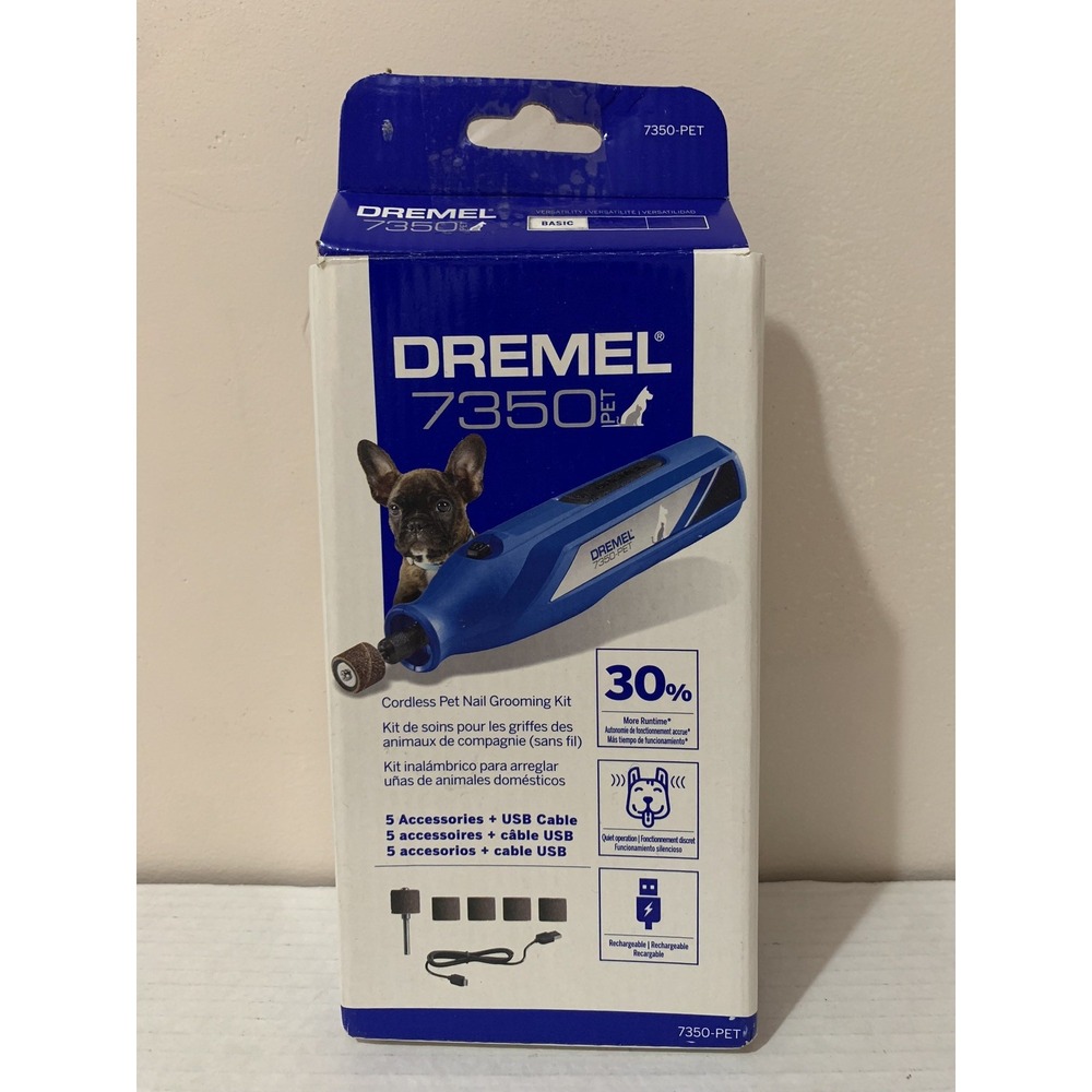 Dremel 7350 Pet 4V Cordless Pet Nail Grooming Kit Grinder Sander